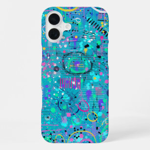 Coque iPhone 16 Plus Bulles d'Océan : Art Maximaliste