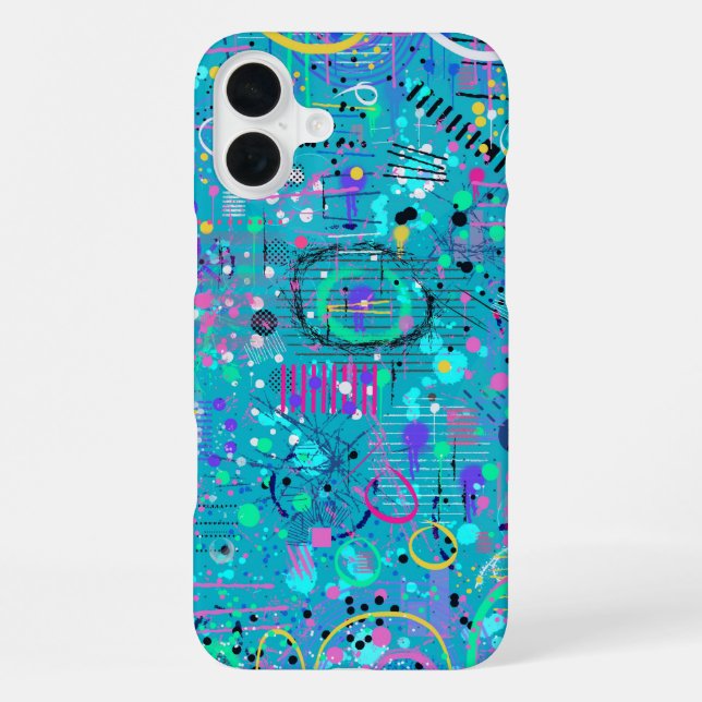 Coque iPhone Bulles d'Océan : Art Maximaliste (Verso)