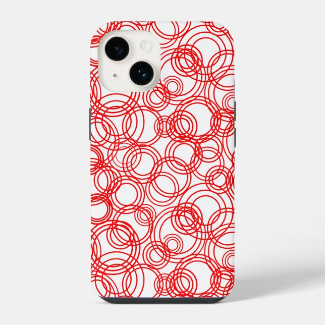 Coque iPhone Bulles rouges (Verso)