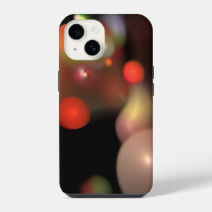 Coque Pour iPhone 14 BULLLES QUANTUM GRISES ORANGE Abstrait