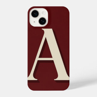 Coque Pour iPhone 14 Burgundy Phone Case with Bold Trendy