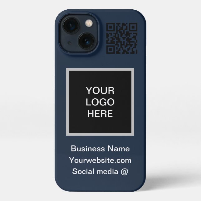 Coque iPhone Business Logo QR Code Marketing Company (Verso)