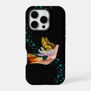 Coque iPhone 16 Pro Butterfly on Lotus Bloom