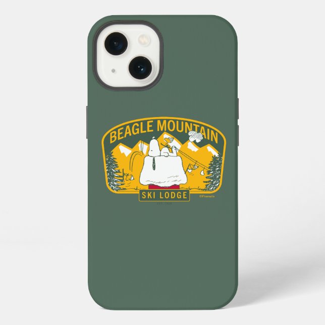 Coque iPhone cacahuètes | Beagle Mountain Ski Lodge (Verso)