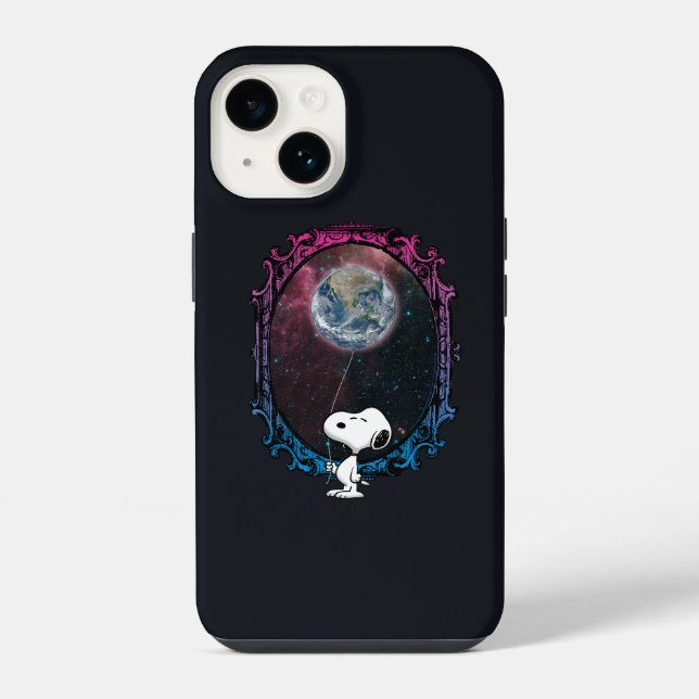 Coque iPhone cacahuètes | Snoopy Spacé Out Balloon (Verso)