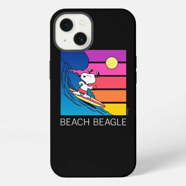 Coque iPhone cacahuètes | Snoopy Surfing (Verso)