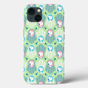 Etui iPhone 13 Cachou   Snoopy Vert Menthe Motif Deco Dreams