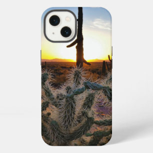 Etui iPhone 13 Cactus géant saguaro au coucher du soleil dans le