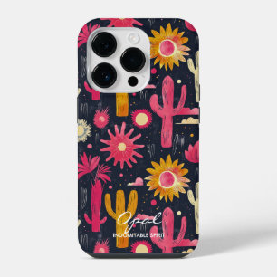 Coque Pour iPhone 14 Plus Cactus gras et motif floral audacieux avec citatio