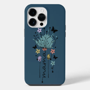 Coque Pour Pour iPhone 14 Pro Max Cadeau de Fête des Mères Floral Mama