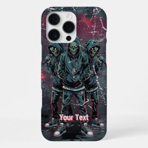 Coque iPhone 16 Pro Max Cadeau de groupe de rappeurs zombies urbains horre