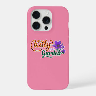 Coque iPhone 15 Pro Cadeau de jardin violet africain sûr pour les chat