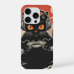 Coque iPhone 15 Pro Cadeau de jeu japonais de chat mignon kawaii de jo