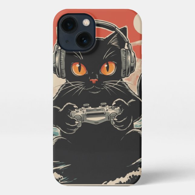 Coque iPhone Cadeau de jeu japonais de chat mignon kawaii de jo (Verso)
