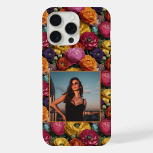 Coque iPhone 15 Pro Max Cadeau de mariage coloré personnalisé Ranunculus