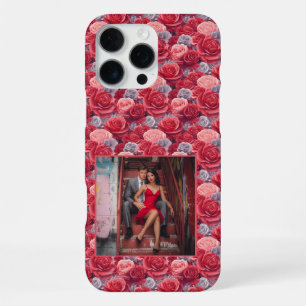 Coque iPhone 16 Pro Max Cadeau de mariage original Rose Fleur Photo 