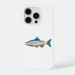 Coque iPhone 15 Pro Cadeau de pêche de truite arc-en-ciel coloré