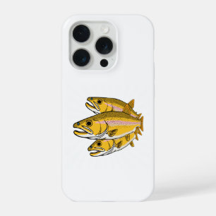 Coque iPhone 15 Pro Cadeau de pêche rétro Truite éclair