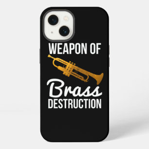 Etui iPhone 13 Cadeau drôle de joueur de trompette Arme de destru