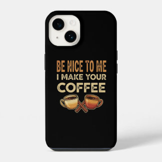Coque Pour iPhone 14 Cadeau drôle pour amateur de café et de barista