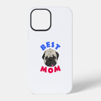 Coque iPhone 12 Cadeau Meilleure Mère Fête des Mères Maman Pug