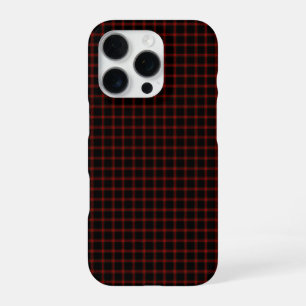 Coque iPhone 16 Pro Cadeau Monochromatique Rouge et Noir À damiers mue