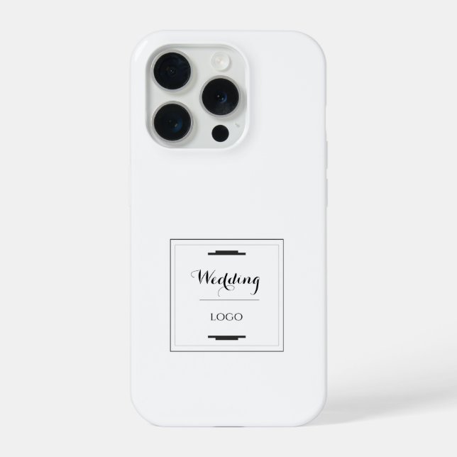Coque iPhone Cadeau Personnalisé Élégant de Mariage Moderne sur (Verso)