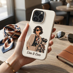 Coque iPhone 15 Pro "Cadeau personnalisé pour maman de chien" "Proprié