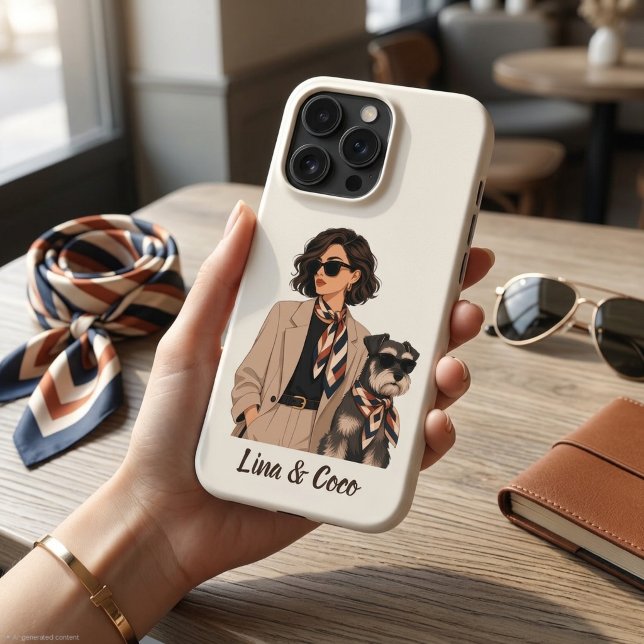 Coque iPhone "Cadeau personnalisé pour maman de chien" "Proprié (Créateur téléchargé)