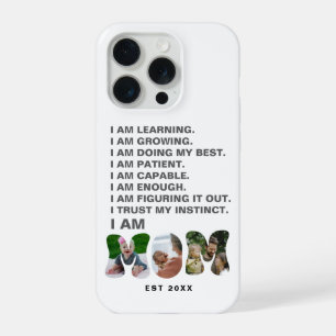 Coque iPhone 15 Pro Cadeau photo Affirmation personnalisée pour nouvel