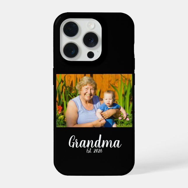 Coque iPhone Cadeau photo de grand-mère établie (Verso)