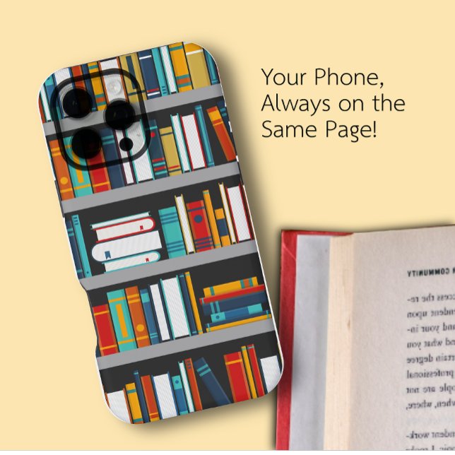 Coque iPhone cadeau pour bookworm - book lover | Coque de télép (unique iphone cases, creative iphone case, book reader, library, bookworm, gift for student, girls)