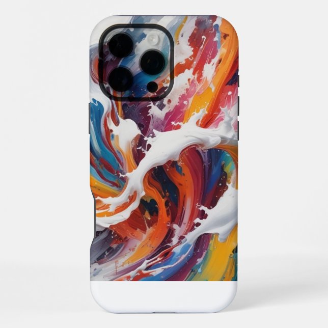 Coque iPhone Cadeau pour libérer la créativité : Abstrait vibra (Verso)