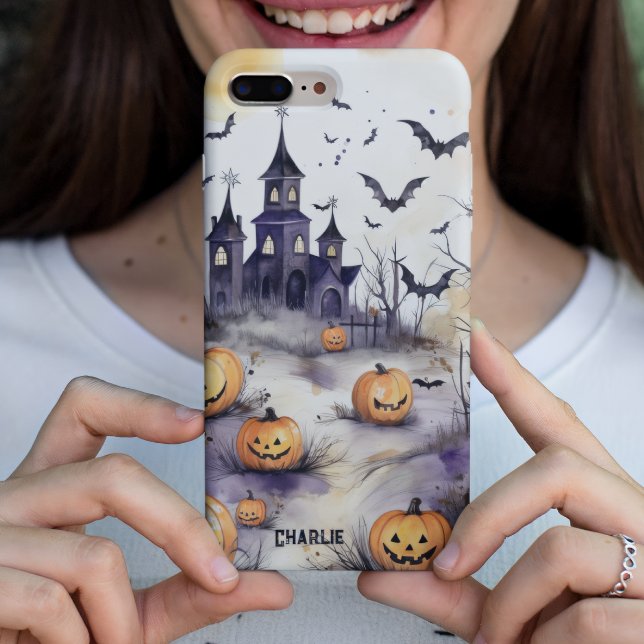 Coque iPhone Cadeau téléphonique Halloween personnalisable, Sai (Créateur téléchargé)