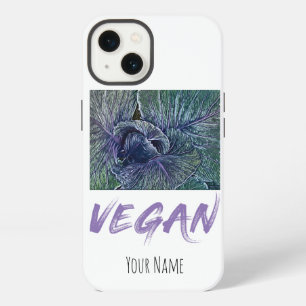 Etui iPhone 13 Cadeau vintage de chou rouge végétalien
