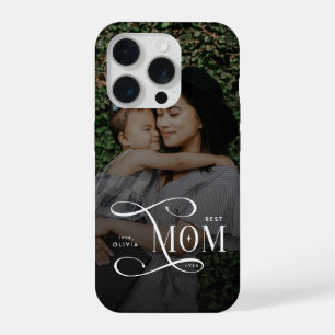 Coque iPhone 15 Pro Cadeaux de fête des mères avec photo de la meilleu