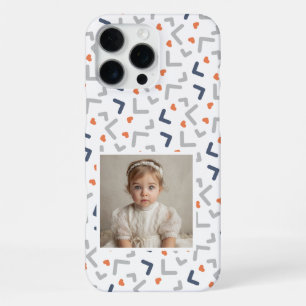 Coque iPhone 16 Pro Max Cadeaux de la Saint-Valentin mignons motif Memphis