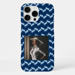 Coque iPhone 16 Pro Max Cadeaux de Noël mignons pour femmes Motif Chevron