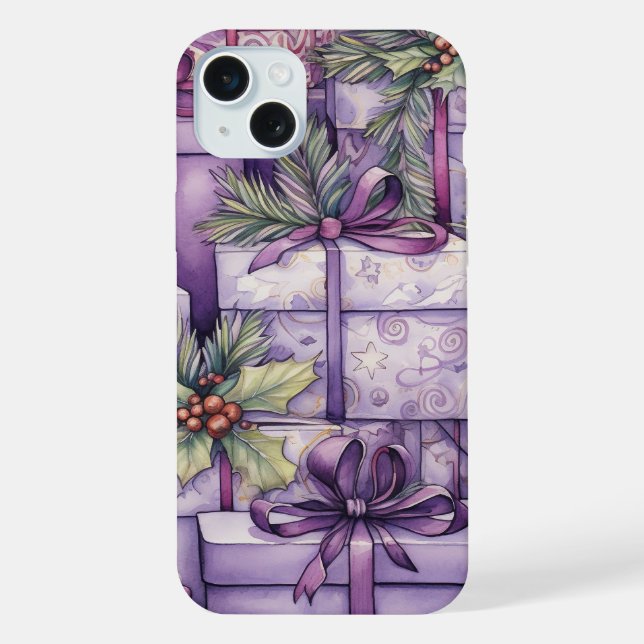 COQUE iPhone CADEAUX DE VACANCES VIOLETS (Verso)