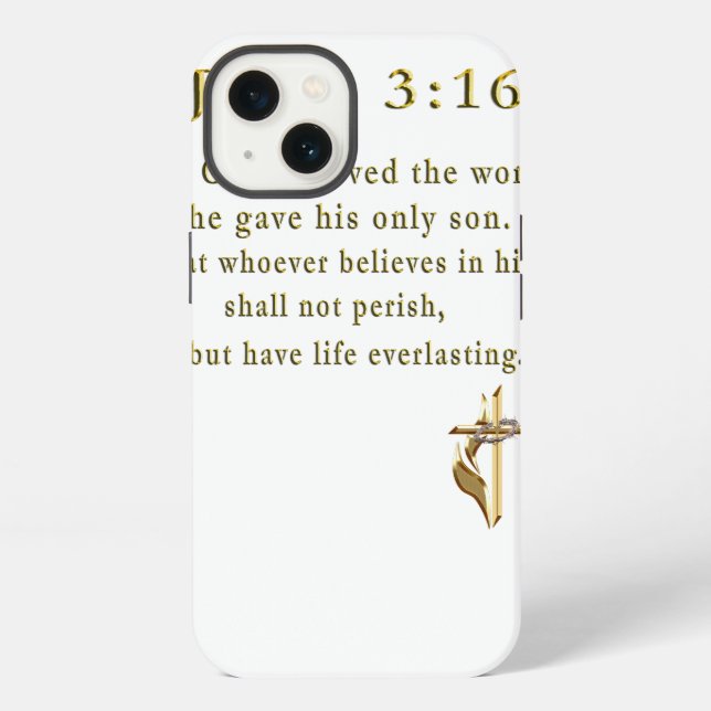 Coque iPhone cadeaux Jean 3:16 (Verso)