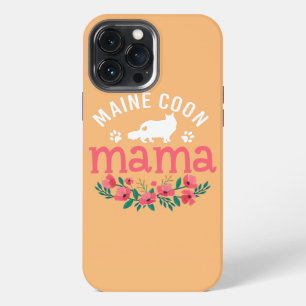 Etui iPhone 13 Pro Max Cadeaux pour femmes maman chat amateur de chat Mai