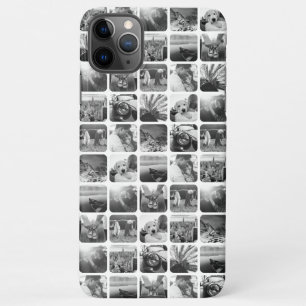 Coque iPhone 11Pro Max Cadre blanc arrondi de 10 Modèle de la grille pho