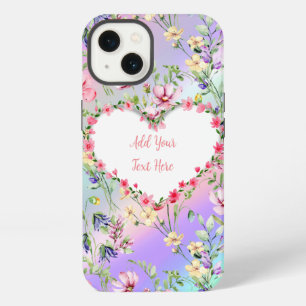 Etui iPhone 13 Cadre de cœur floral élégant : pour chaque occasio