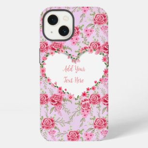 Etui iPhone 13 Cadre de cœur floral élégant : pour chaque occasio