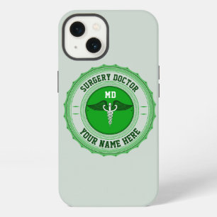 Etui iPhone 13 Caducée de chirurgien spécialisé MD personnalisabl