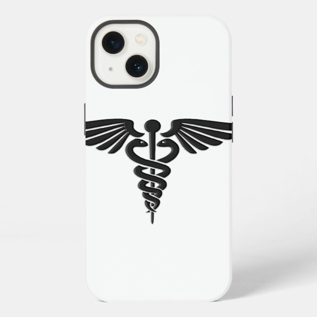 Coque iPhone Caducée médical (Verso)