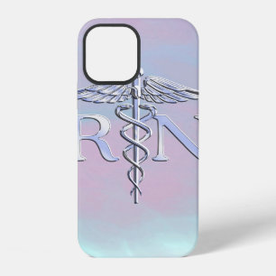 Coque iPhone 12 Caducée médical RN Décor Mère Perle