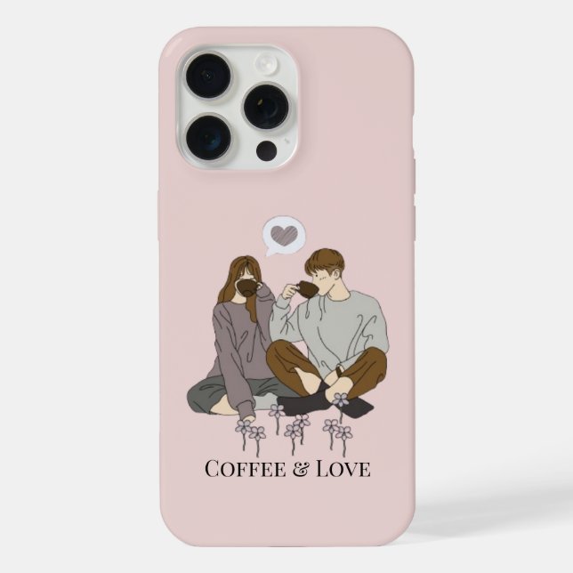 Coque iPhone Café et Amour : Mélange parfait pour votre télépho (Verso)