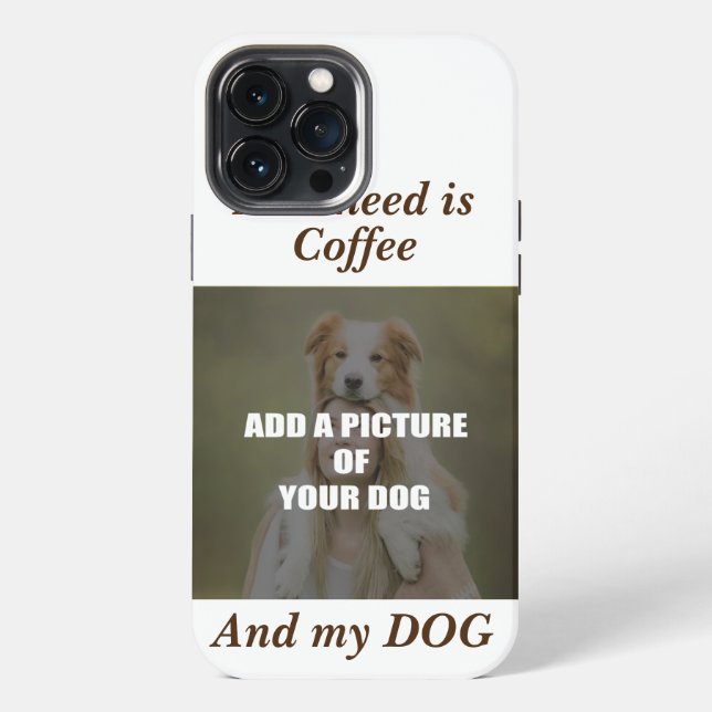 Coque iPhone Café et mon Oreiller de chien (Verso)