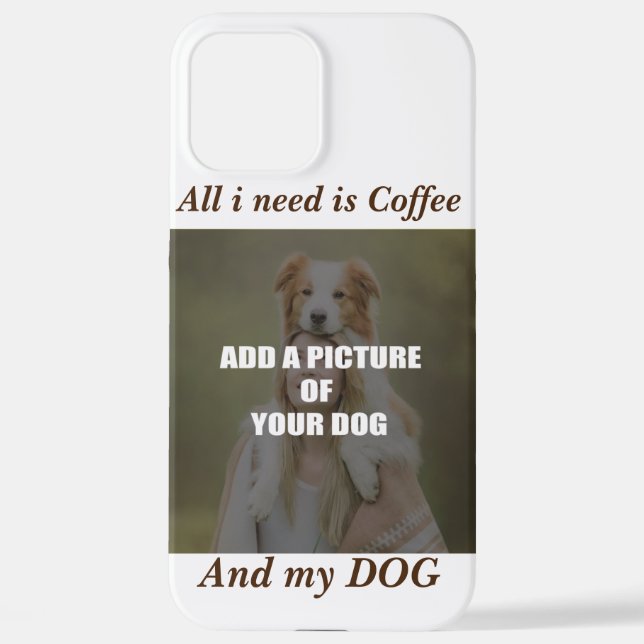 Coque iPhone Café et mon Oreiller de chien (Verso)